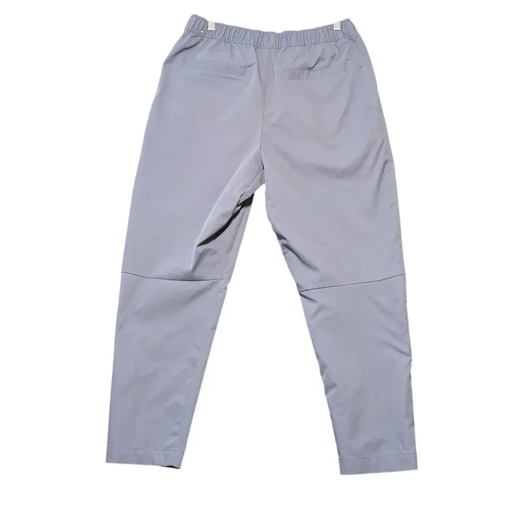 NIKE Smoke Blue Club Woven Taper Leg Dri Fit Elastic Drawstring Waist Sz L Pants